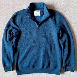 NWOT Sonoma Men's Goods For Life Sweater Fleece Quarter Zip Pullover Navy Size L